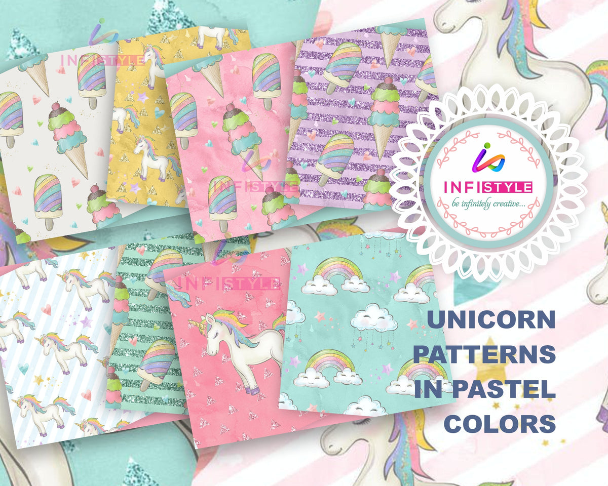 Unicorn Design Paper Sheets 250 GSM size and dimensions
