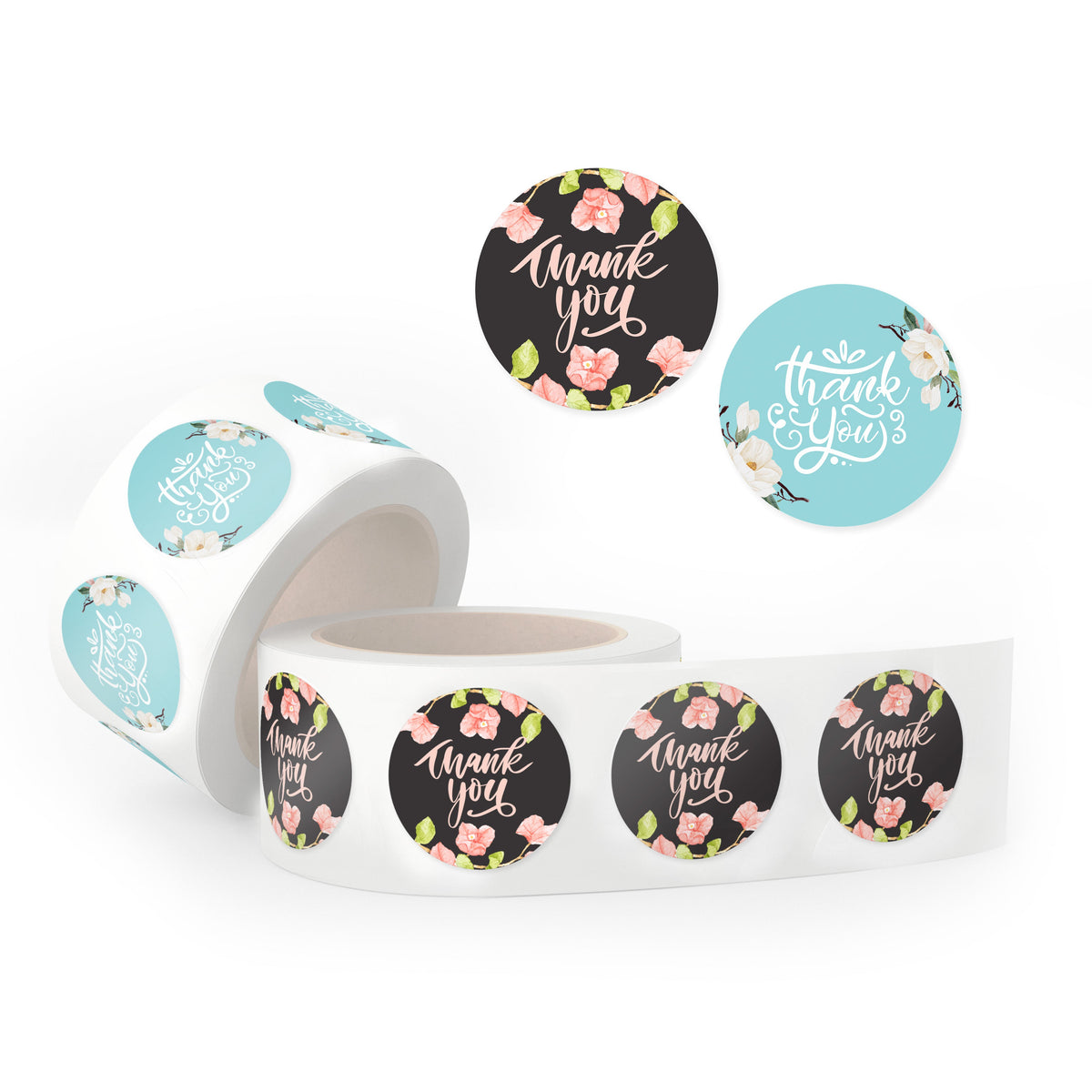 Thank You Stickers colour options