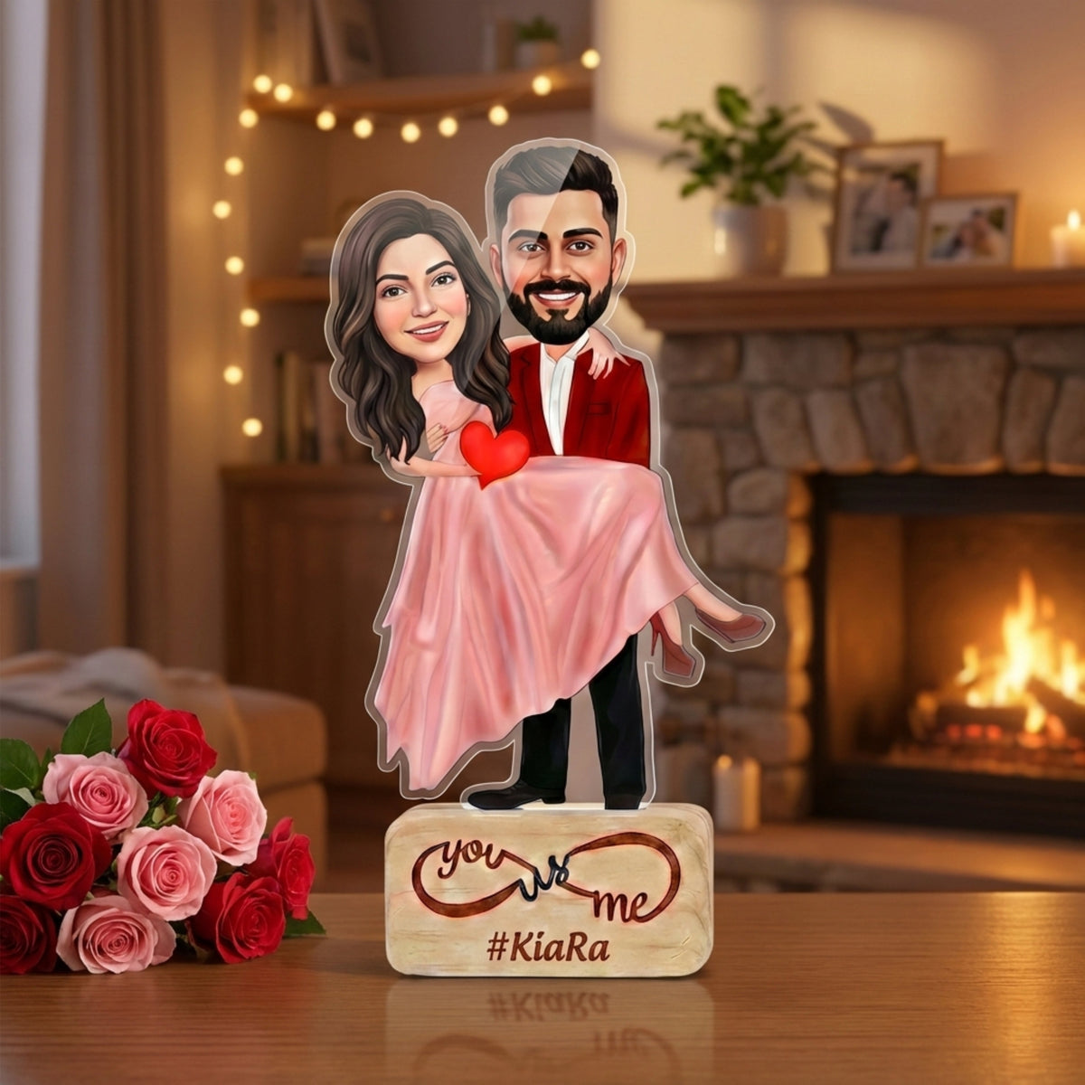 Caricature custom printed and personalized by Infistyle