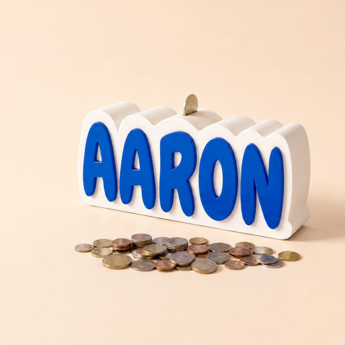 3D Piggy Bank custom printed and personalized by Infistyle