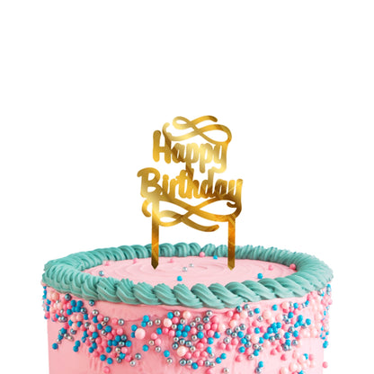 Happy Birthday Acrylic Cake Toppers