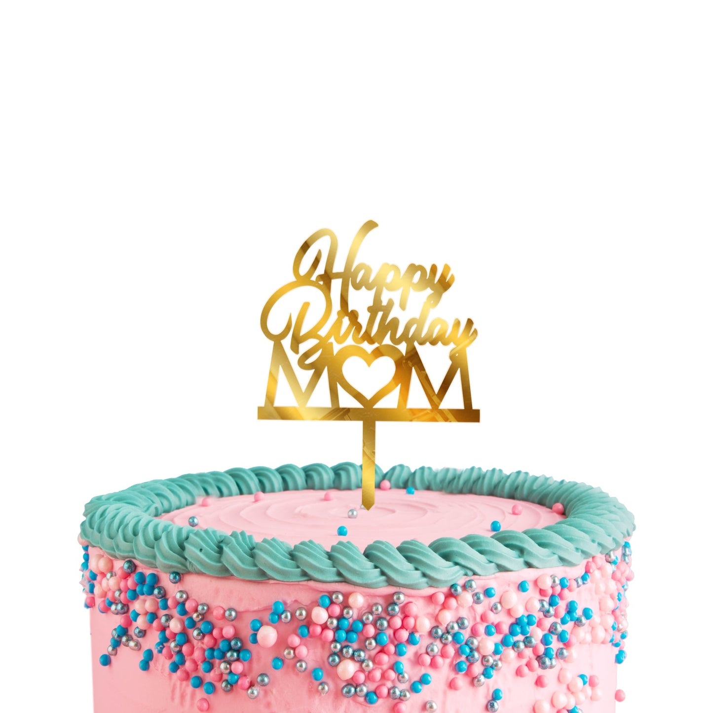 Happy Birthday Mom Acrylic Cake Toppers