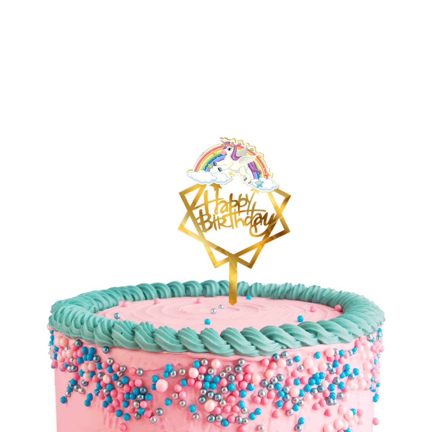 Acrylic Unicorn Birthday Cake Toppers