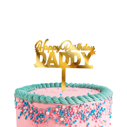 Gold Acrylic Birthday Cake Toppers