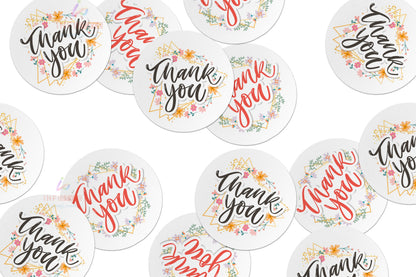 Thank You Stickers Thank You Labels size and dimensions