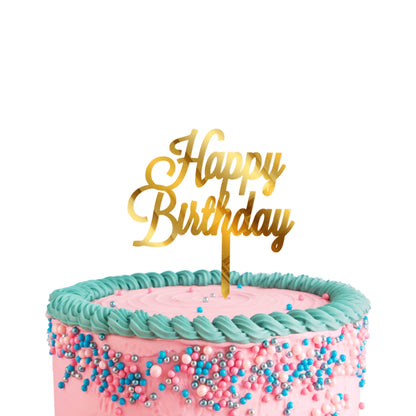 Happy Birthday Acrylic Cake Toppers