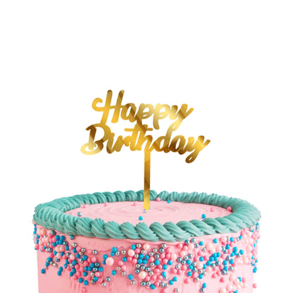 Happy Birthday Acrylic Cake Toppers