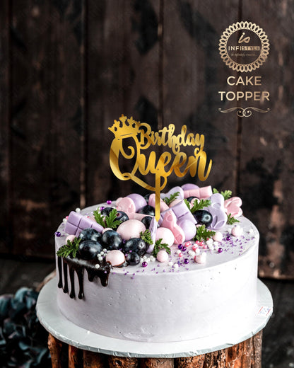 Birthday Queen Acrylic Cake Toppers
