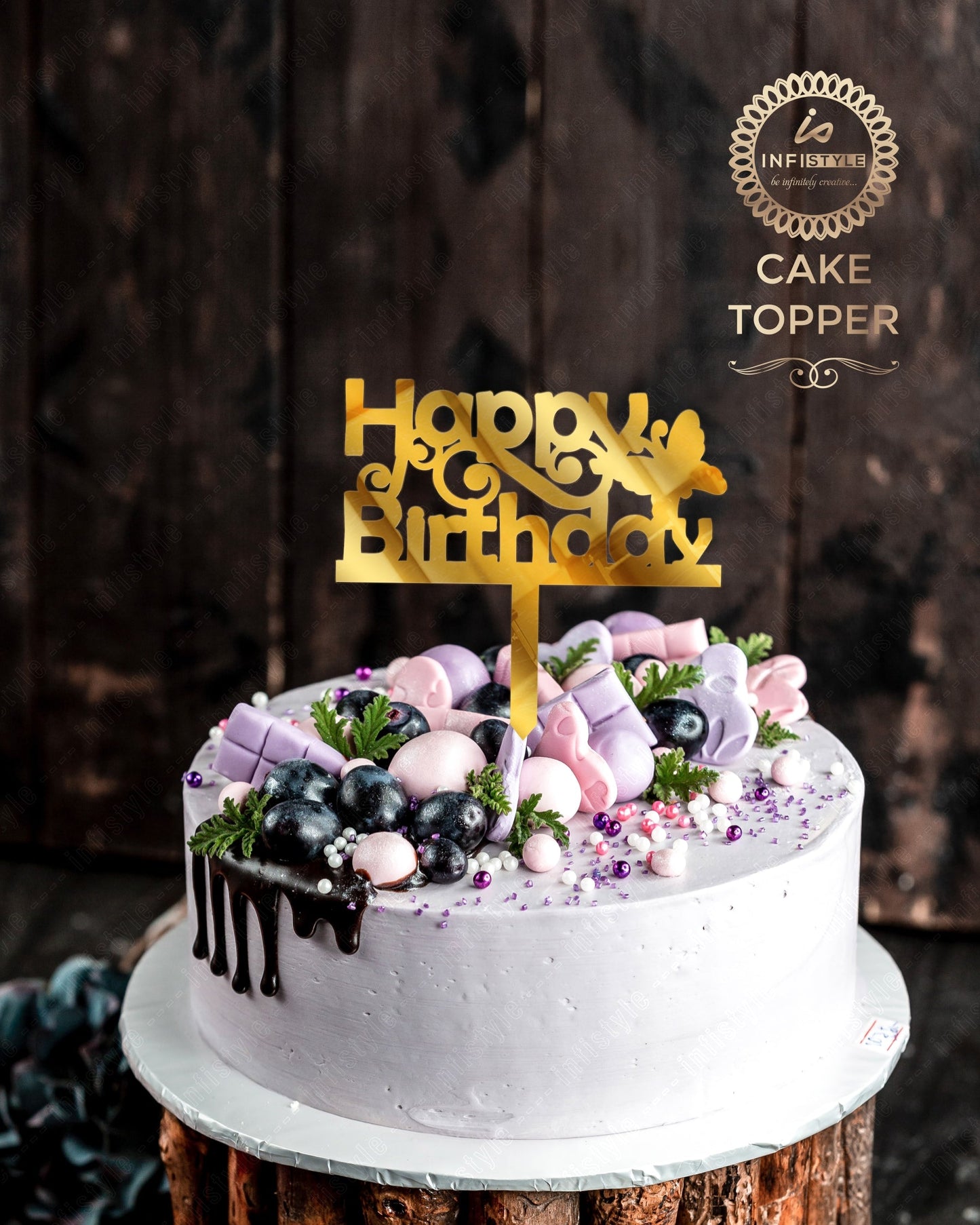 Happy Birthday Acrylic Cake Toppers