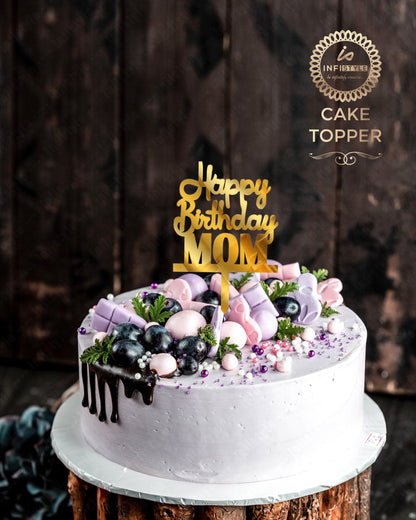 Happy Birthday Mom Acrylic Cake Toppers