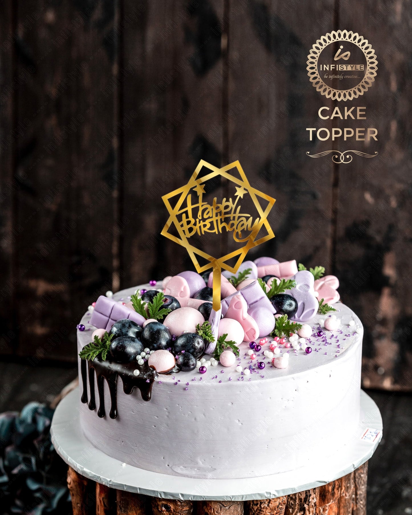 Happy Birthday Acrylic Cake Toppers