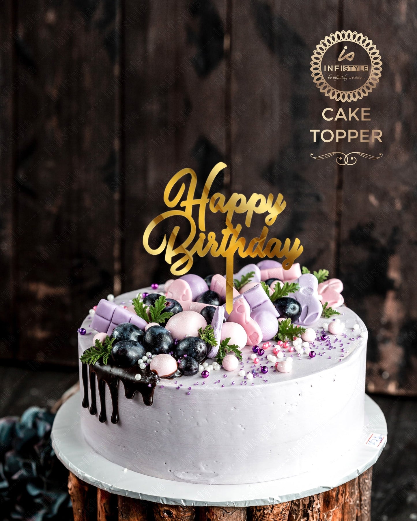 Happy Birthday Acrylic Cake Toppers