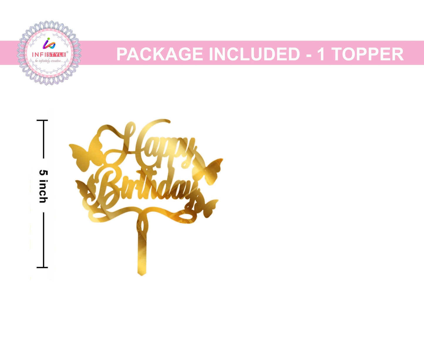 Happy Birthday Acrylic Cake Toppers