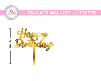 Happy Birthday Acrylic Cake Toppers