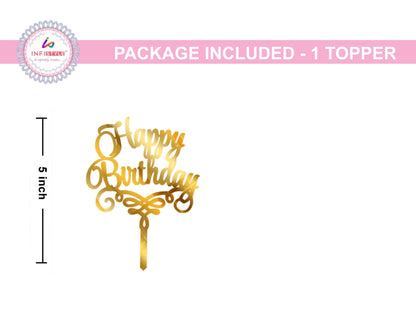 Happy Birthday Acrylic Cake Toppers