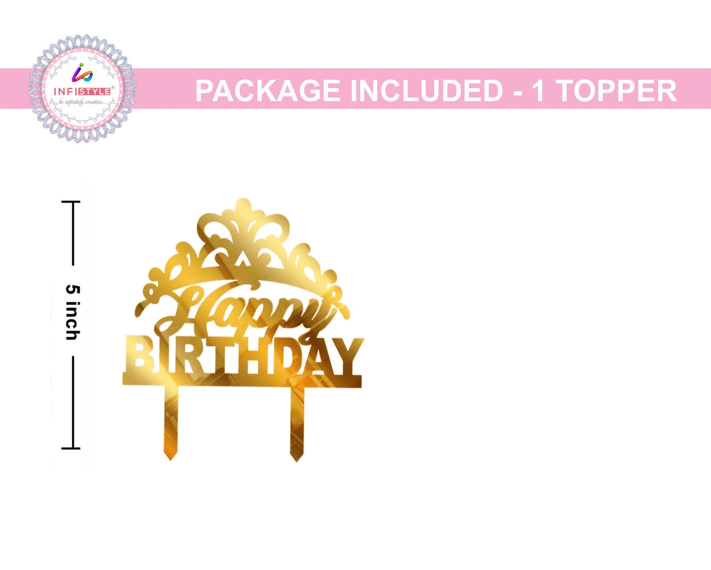 Happy Birthday Acrylic Cake Toppers