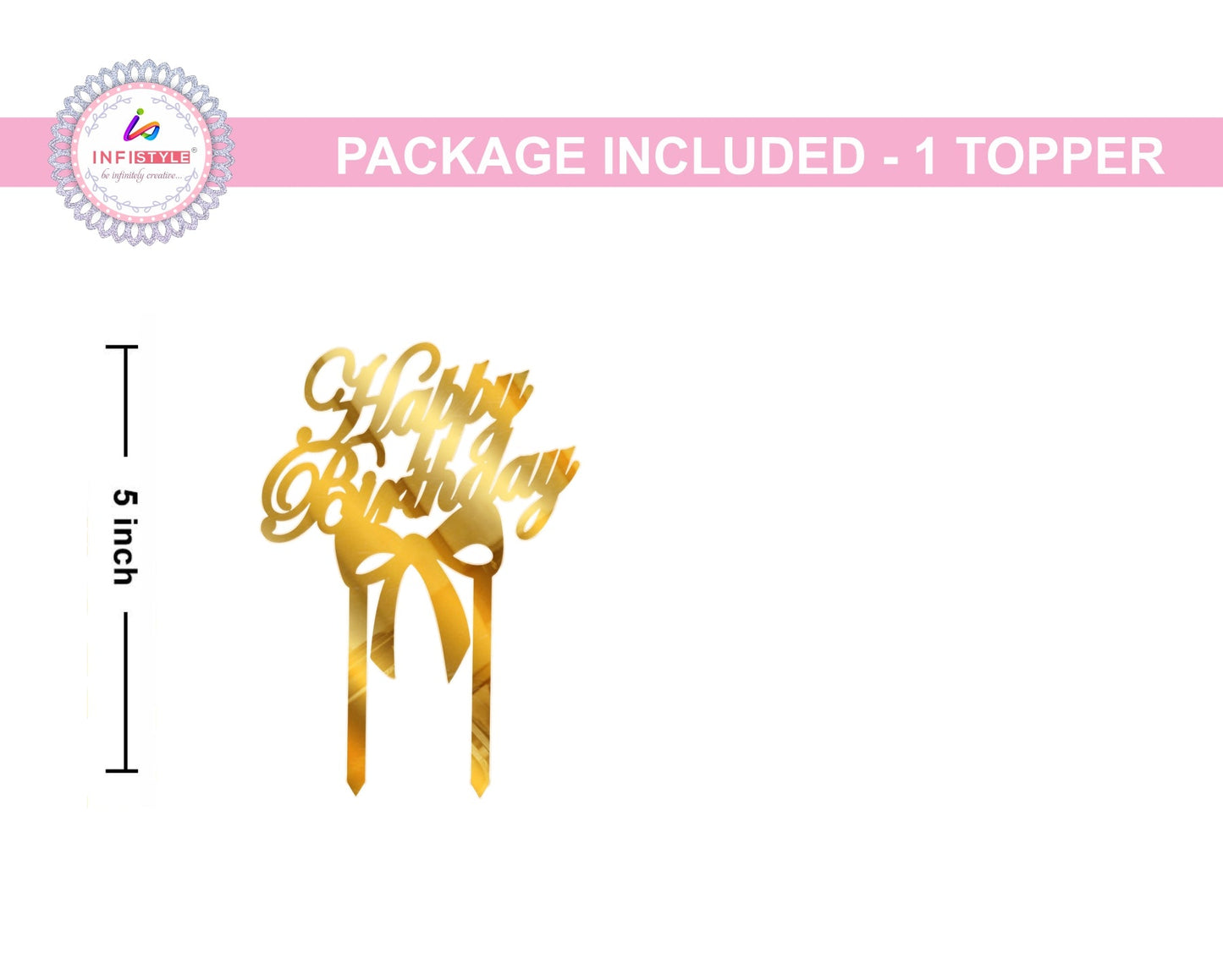 Happy Birthday Acrylic Cake Toppers