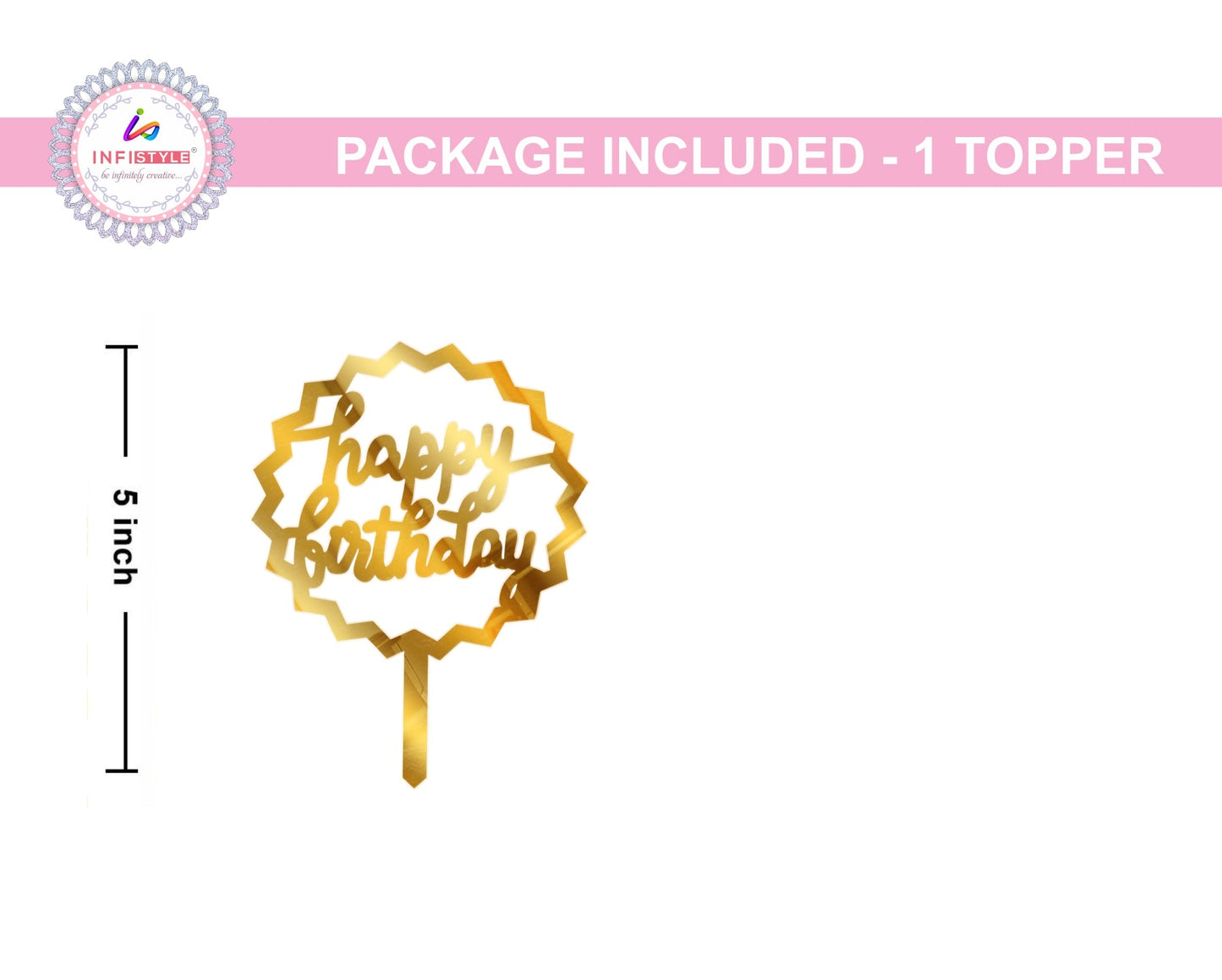 Happy Birthday Acrylic Cake Toppers