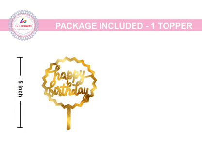 Happy Birthday Acrylic Cake Toppers