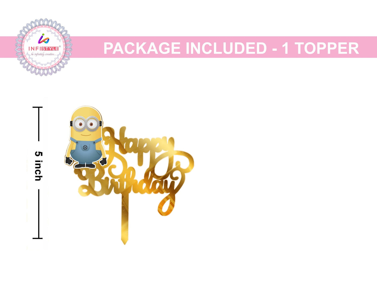 Acrylic Minion Cake Topper for Birthday