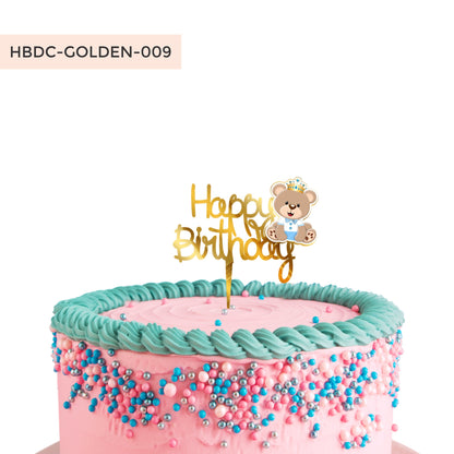 Acrylic Cake Topper Teddy Bear Birthday