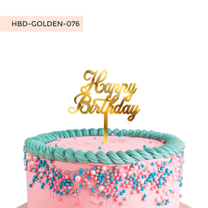 Happy Birthday Acrylic Cake Toppers