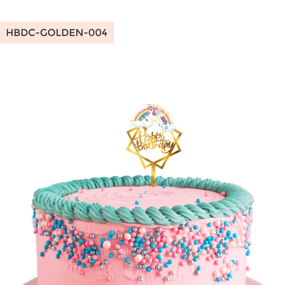 Acrylic Unicorn Birthday Cake Toppers