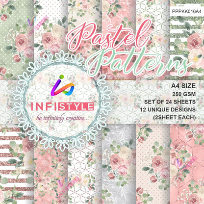 Pastel Pattern Paper Pack of 24 detail view