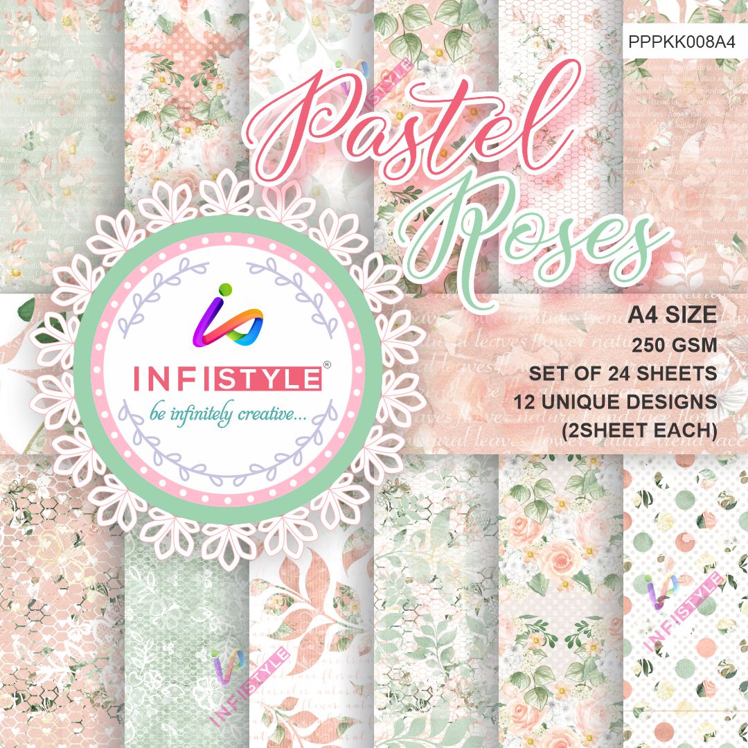 Pastel Pattern Paper 250 GSM Pack of 24