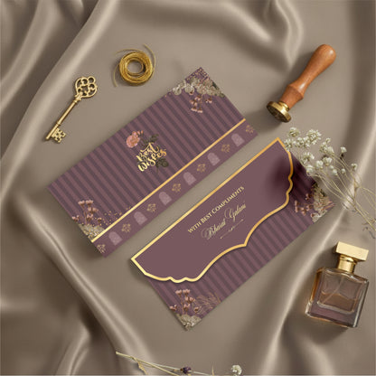 Luxury Money Envelope | Aesthetic Rose Coral Motif
