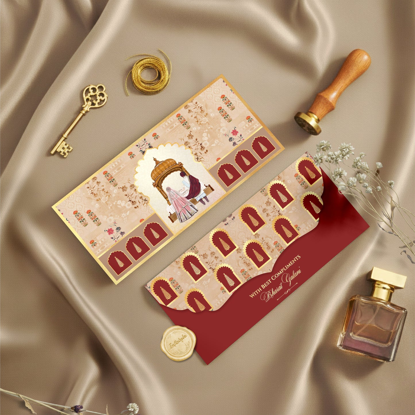 Anand Karaj Gold Foil Money Envelopes