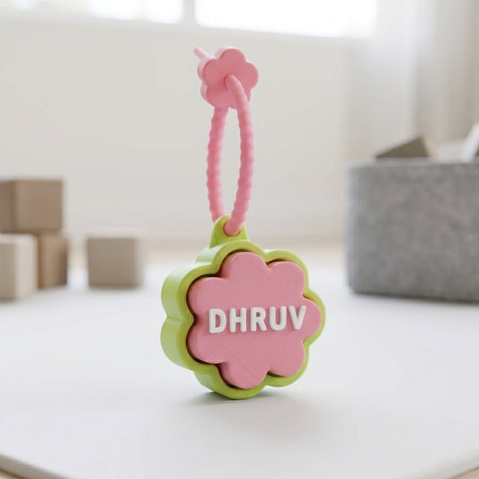 Personalized Flower Clicker Name Keychain