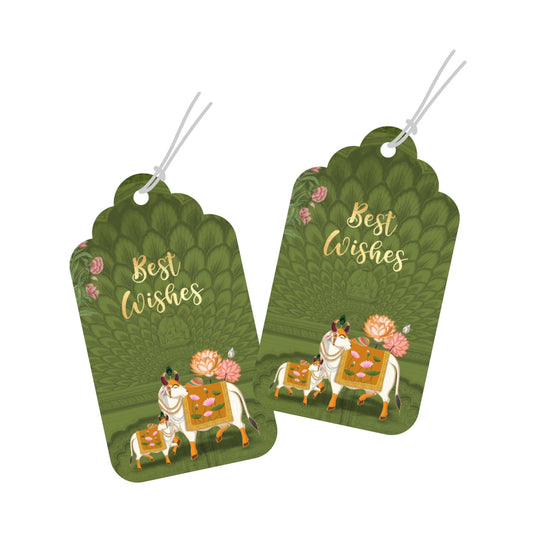 Customised Pichwai Gift Tags Best Wishes Tags
