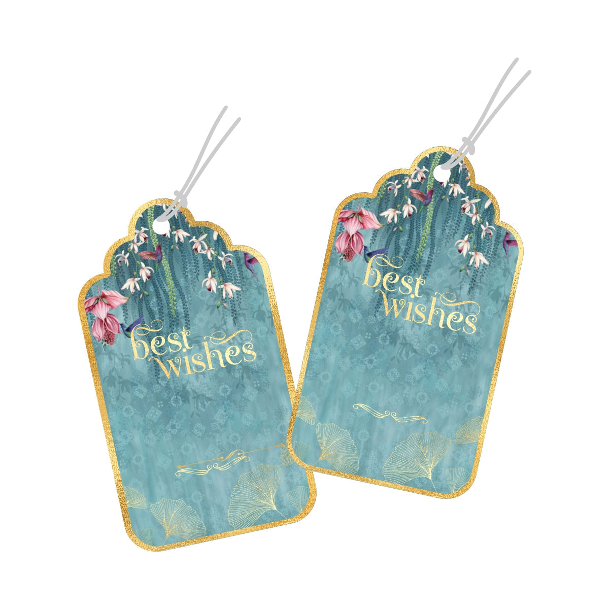 Customised Best Wishes Tags Gold Foil Tags