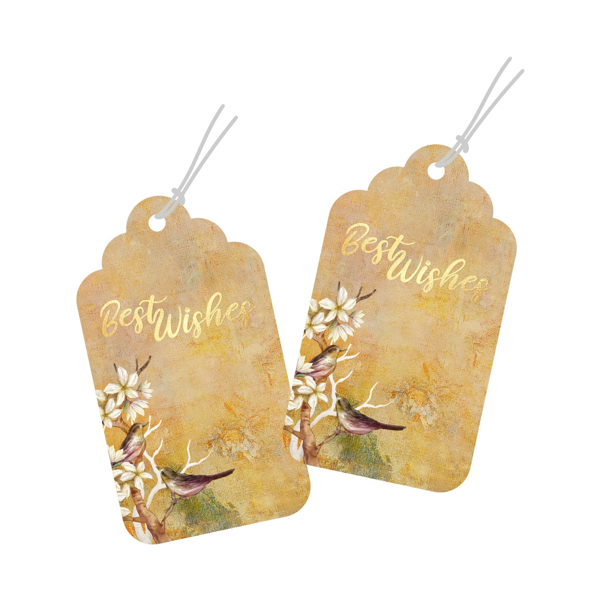 Customised Best Wishes Tags Gold Foil Tags