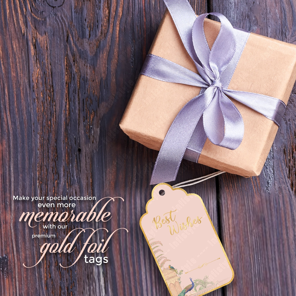 Best Wishes Tags Gold Foil Tags