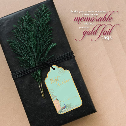 Customised Best Wishes Tags Gold Foil Tags