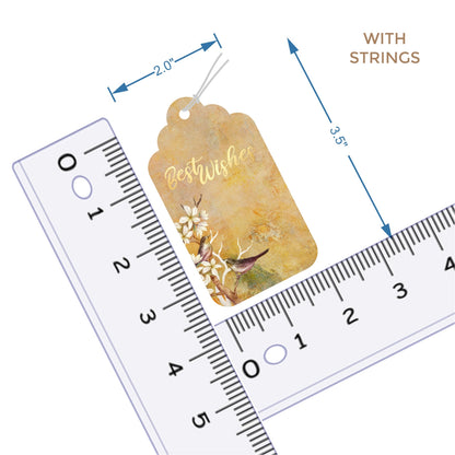 Customised Best Wishes Tags Gold Foil Tags