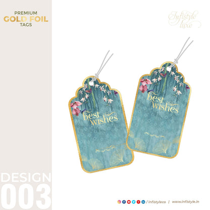Customised Best Wishes Tags Gold Foil Tags