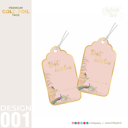 Best Wishes Tags Gold Foil Tags