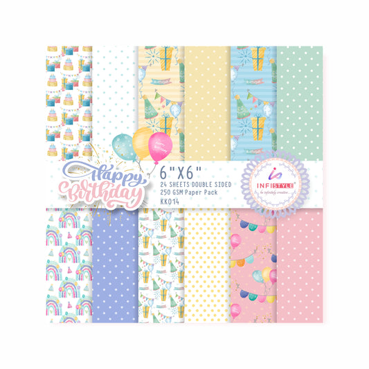 Birthday Pattern Paper Sheets