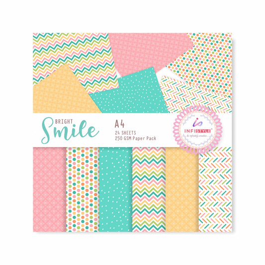 Bright Smile Craft Paper 24 Sheets 250 GSM