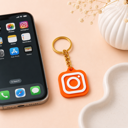 Custom 3D Printed NFC Instagram Keychain