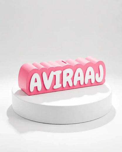 Personalised Name Piggy Bank | Custom 3D Printed Money Box for Kids & Gifting