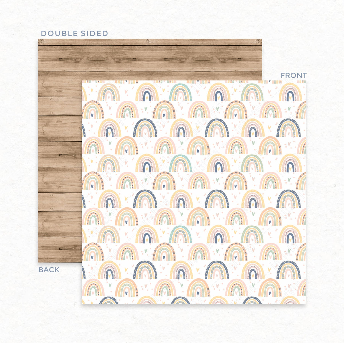 Double Sided Craft Paper 250 GSM 20 Sheets styled flat lay