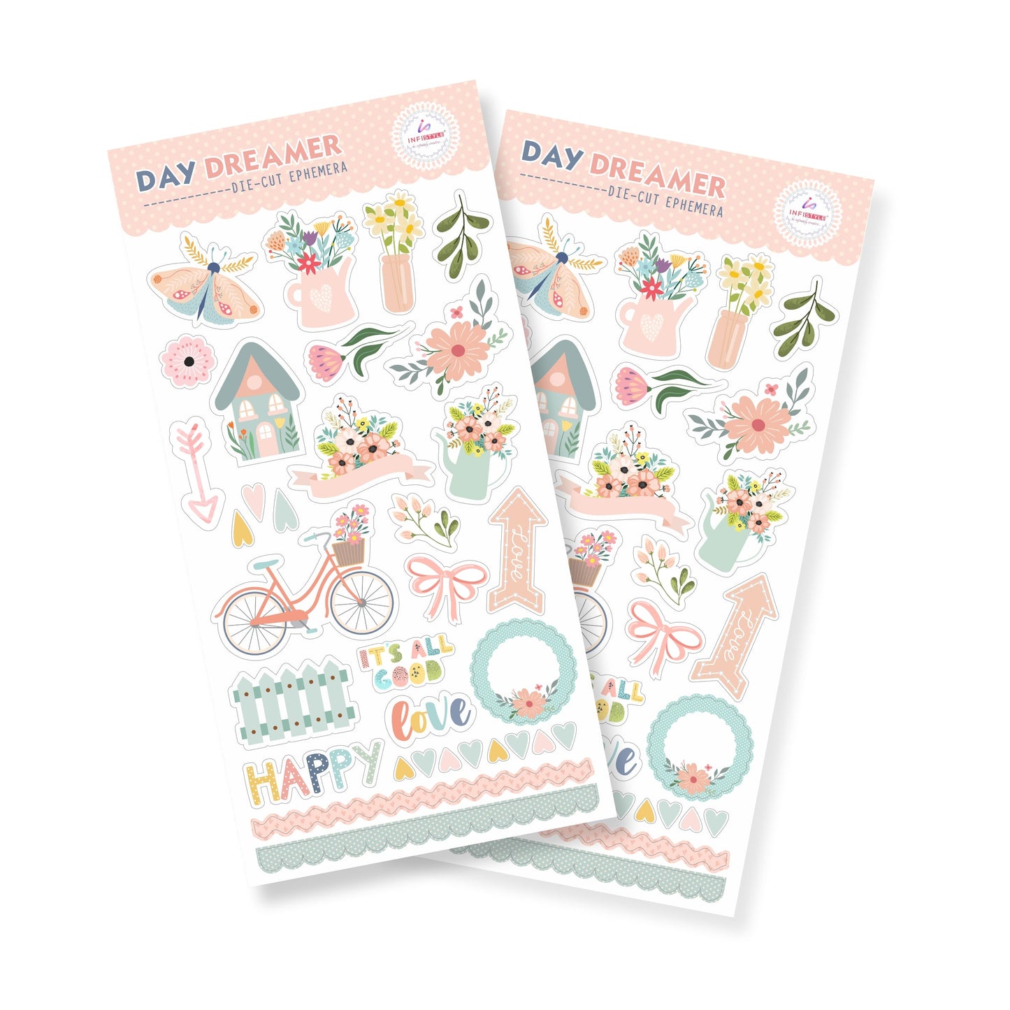 Dreamer Scrapbook Die Cut Elements Sheet 2 Elements Sheet Embellishment Tag 300 GSM Sheets 6x12 inches