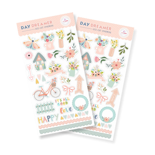 Dreamer Scrapbook Die Cut Elements Sheet 2 Elements Sheet Embellishment Tag 300 GSM Sheets 6x12 inches