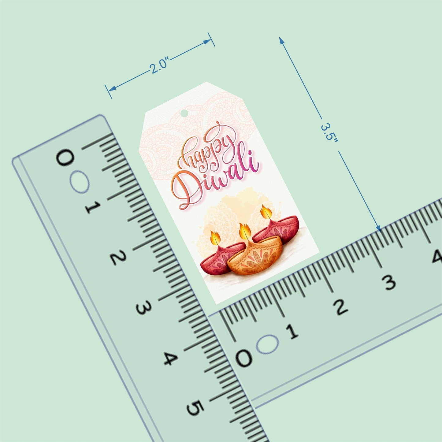 Happy Diwali Die Cut Shaped Tags