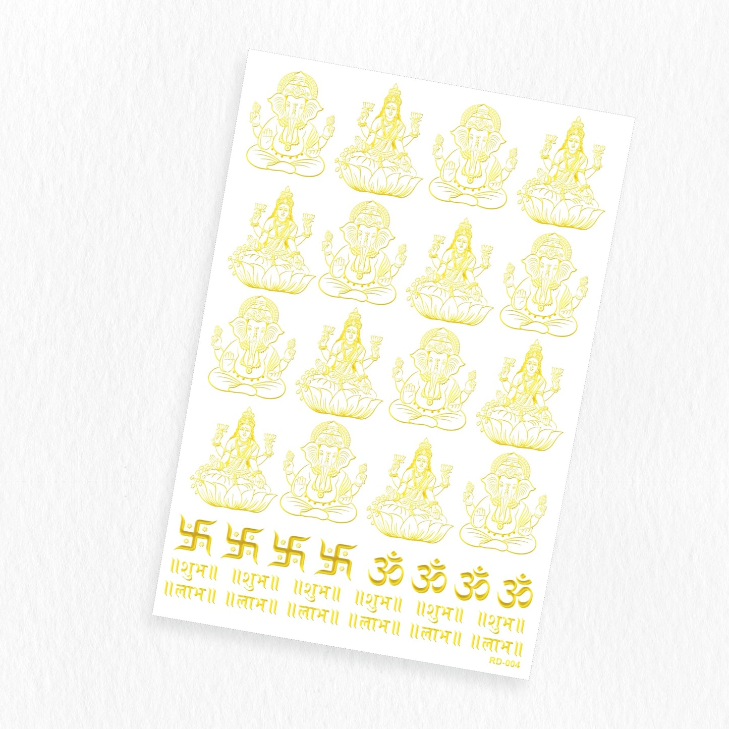 Diwali Metallic Gold  Resin Stickers
