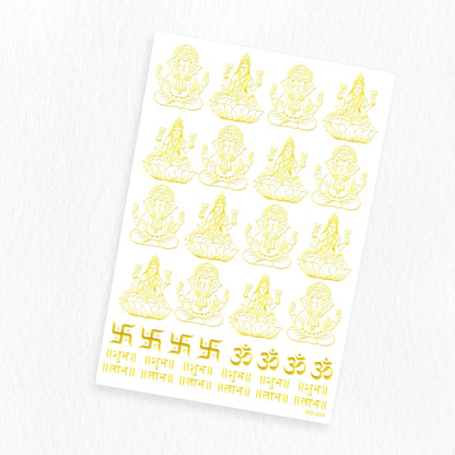 Diwali Metallic Gold  Resin Stickers